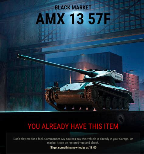 Blackmart is the best application on the android phone, which is the most popular apk among all users of android phones. World of Tanks Black Market - 2ND OFFER - AMX 13 57GF ...