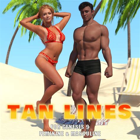 tan lines for g9f and g9m free daz 3d models