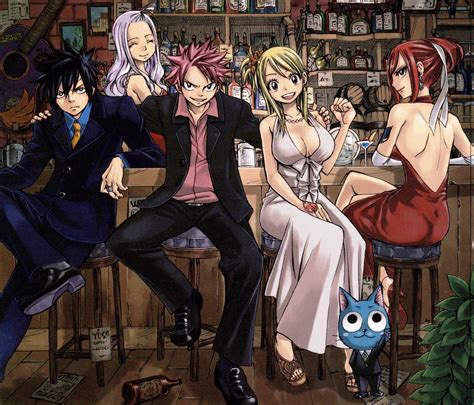 Anime Fairy Tail Lucy Heartfilia Natsu Dragneel Erza Scarlet Gray