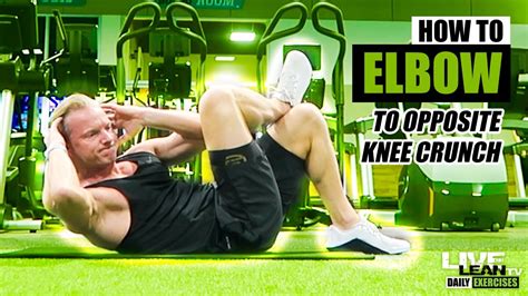 How To Do An Elbow To Opposite Knee Crunch Exercise Demonstration