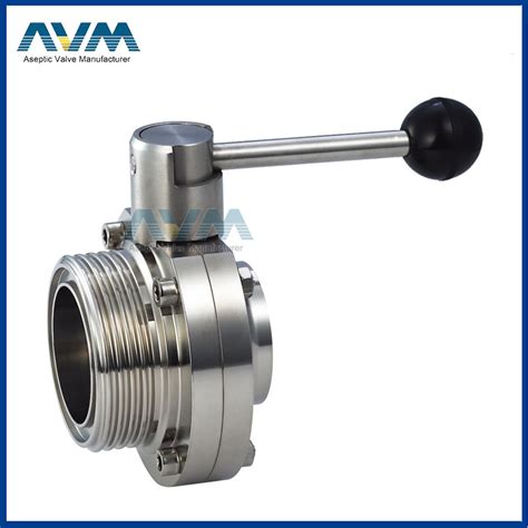 Stainless Steel Sanitary Pneumatic Actuator Tri Clamp Butterfly Valves