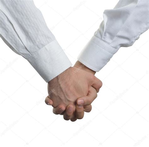 Two Men Clasped Hands In Love — Stock Photo © Minguez 31507909