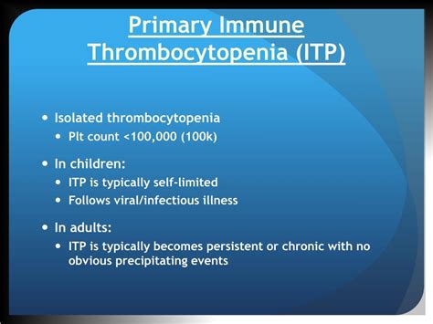 Ppt Management Of Patients With Thrombocytopenia Powerpoint