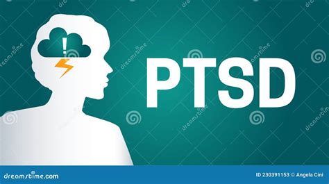 Ptsd Or Posttraumatic Stress Disorder Background Illustration With A