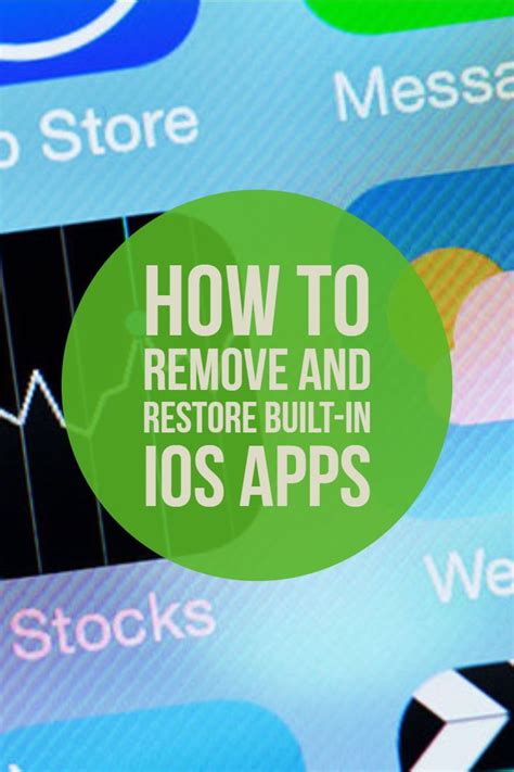 How To Remove And Restore Built In Ios Apps Ios Ios Apps App