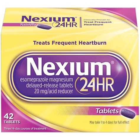 Nexium 24HR Tablet (20mg, 42 Ct) Delayed Release Heartburn Relief