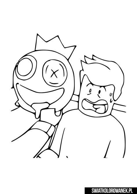 Malowanki dla dzieci Rainbow Friends - Darmowe kolorowanki do druku