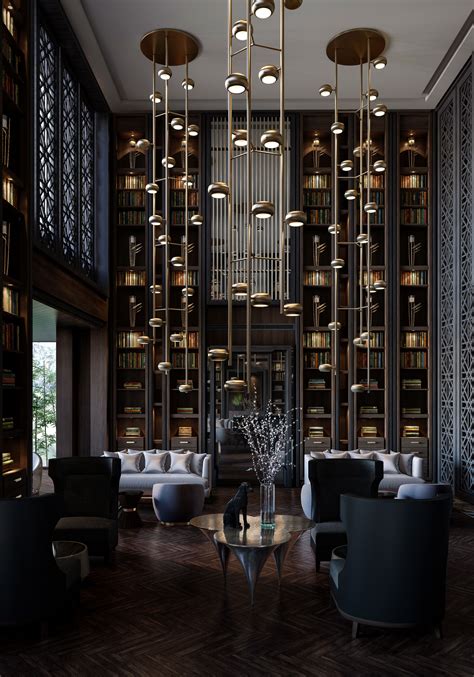 Lobby Lounge Of Puli Hotel In China On Behance Lounge Interiors