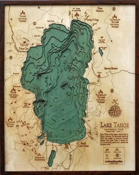 Lake Tahoe 245 X 31 Laser Cut 3 Dimensional