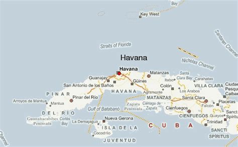 Havana is separated by florida strait from the united states. Havana Location Guide