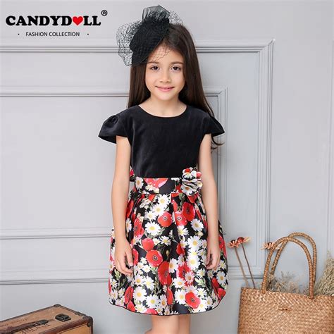 Candydoll Girls Dresses Children Girls Dresses Fashion Short Sleeve