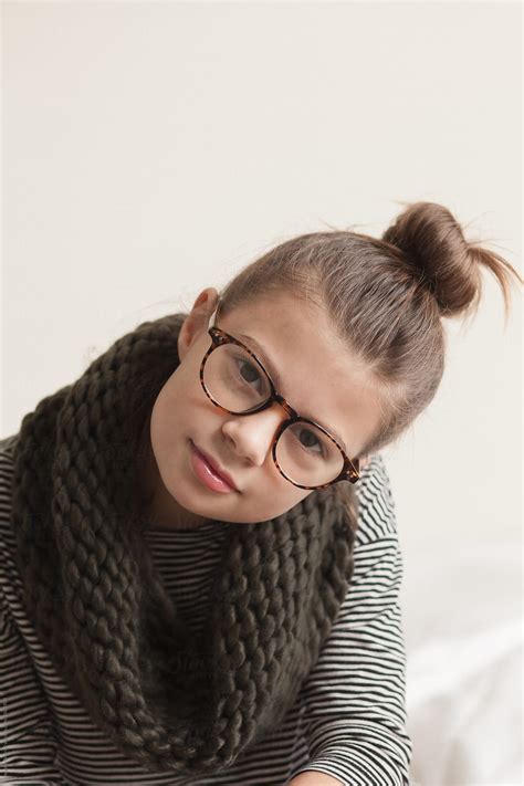 Stylish Tween Girl Wearing Glasses By Stocksy Contributor Amanda Worrall Stocksy