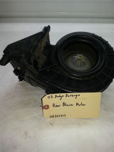 Find Dodge Durango Rear Blower Motor Used In Hamel