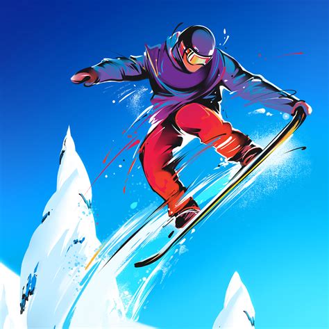 Artstation Winter Speed Natalia Sorokina Downhill Skiing Skiing