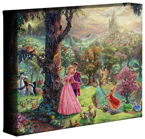 Sleeping Beauty 8″ X 10″ Gallery Wrapped Canvas Thomas Kinkade