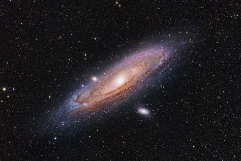 Andromeda Galaxy M31 With The Satellite Galaxies M32 And M110 Sky