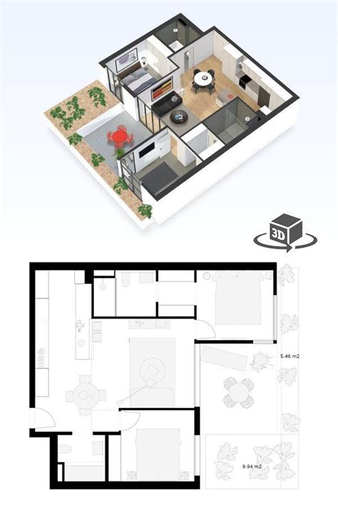 Ceiling design floor design wall decoration gate design door design bedroom design front elevation design wardrobe design bathroom design kitchen cabinet curtain design tiny one bedroom beautiful house plan in 3d. 1 bedroom apartment floor plan in interactive 3D. Get your ...