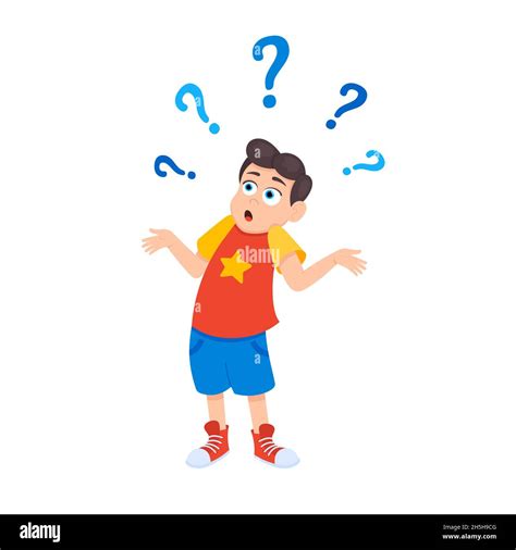 Cartoon Boy Asking Question High Resolution Stock Photography And