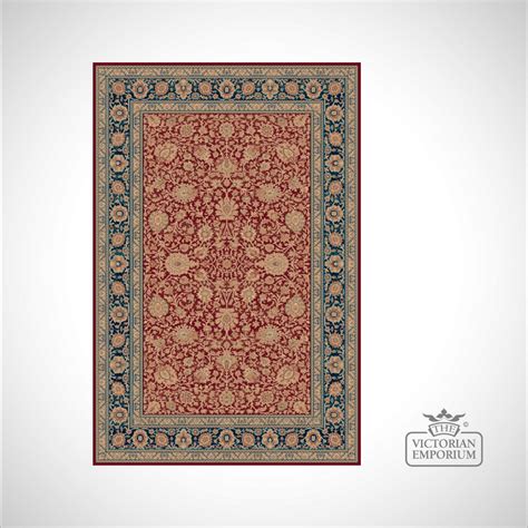 Victorian Rug Style Ro1627 Red Rugs The Victorian Emporium