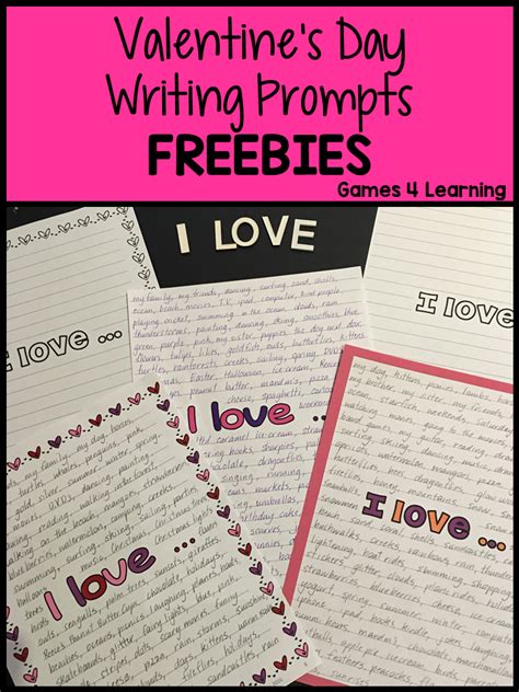 Free Valentines Day Writing Sheets And Heart Templates To List Things