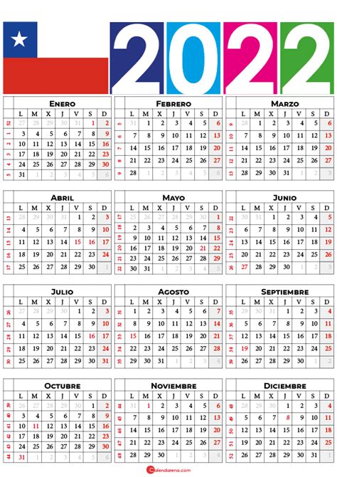 Calendario 2022 Chile Con D 237 As Festivos Para Imprimir Images And