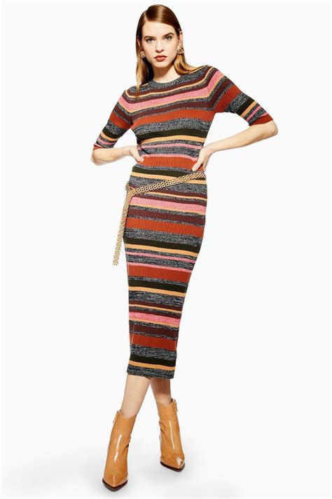 Knitted Stripe Dress Striped Dress Fashion Dresses