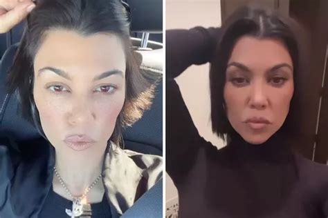 kourtney kardashian has a short new haircut and she s not quite sold on it yet ok magazine