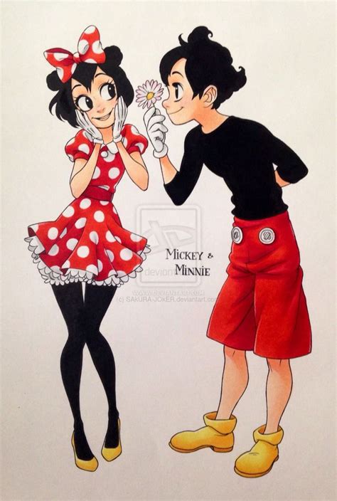 Mickey And Minnie Anime Version ️ ️ Disney Animation Disney Disney And Dreamworks