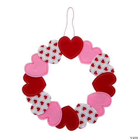 Felt Valentine Wreath Craft Kit Oriental Trading
