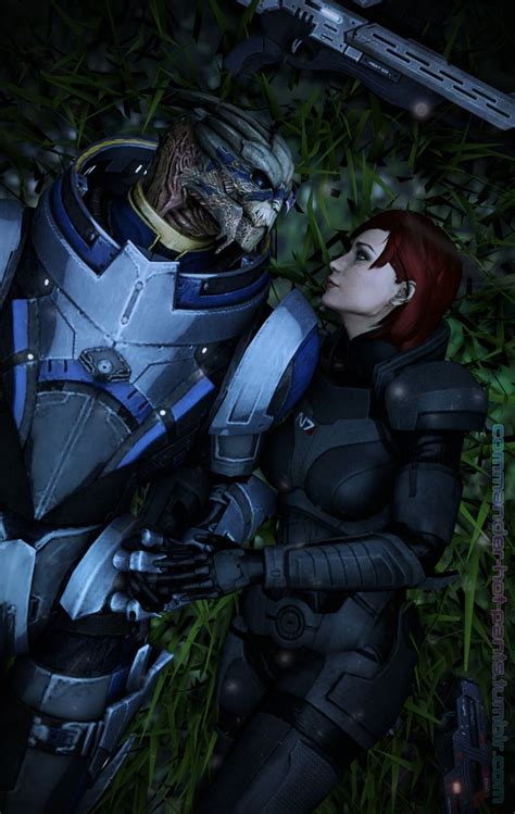 Garrus Vakarian And Female Shepard Mass Effect 2 Videojuegos Video Juego Personajes