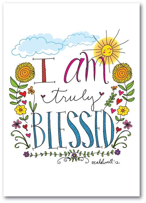 I Am Truly Blessed Daily Affirmations 11 X 14 Print