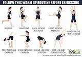 Pictures of Warm Up Exercise Routine