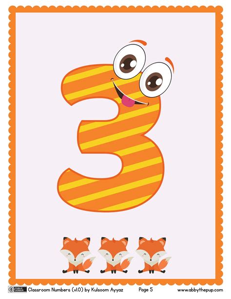Classroom Number 5 Flashcard Free Printable Papercraf