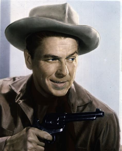 Ronald Reagan With A Cowboy Hat And Revolver Photo Print 8 X 10