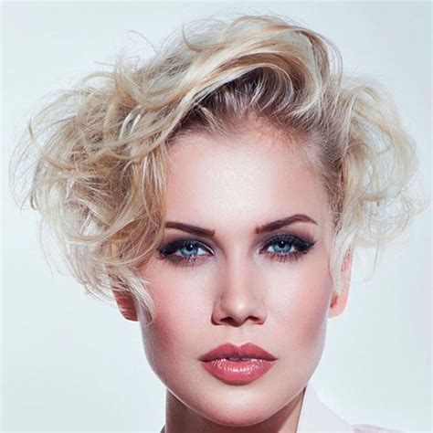 Side Swept Short Curly Haircuts For Long Faces Hairstyles