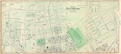 1873 Beers Map Of Part Of Flushing Queens New York City