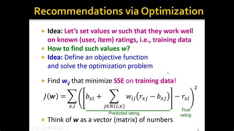 Week Recommender Systems Part Learning Similarity Weights In Collaborative Filtering