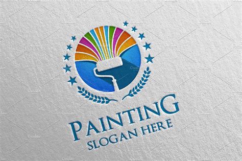 Home Painting Vector Logo Design 14 Illustrator Templates Creative