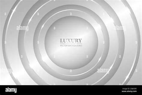 Luxury 3d Silver Abstract Geometric Vector Background With Metallic