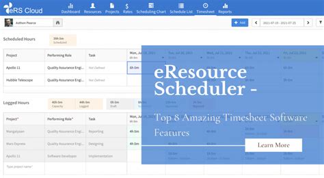 How Eresource Schedulers Top 8 Amazing Timesheet Software Features