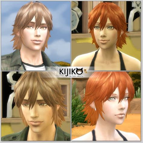 Kijiko Sims Spiky Layered Hairstyle For Her Sims 4 Hairs