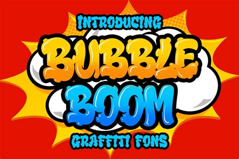Bubble Boom Graffiti Font Graffiti Font Font Bubble Graffiti