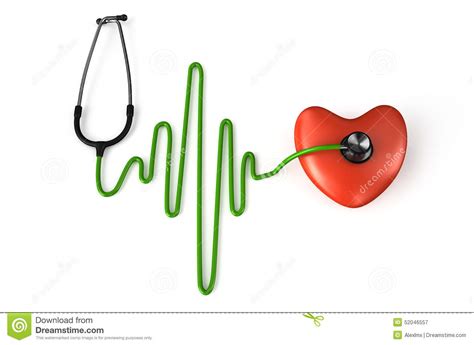 Stethoscope Heart And Ecg Stock Illustration Illustration Of Hospital