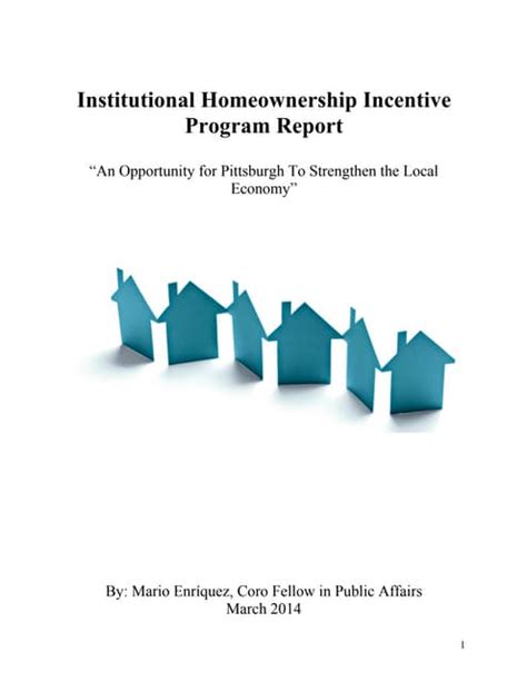 Homeownership Incentive Programfinal Report Pdf