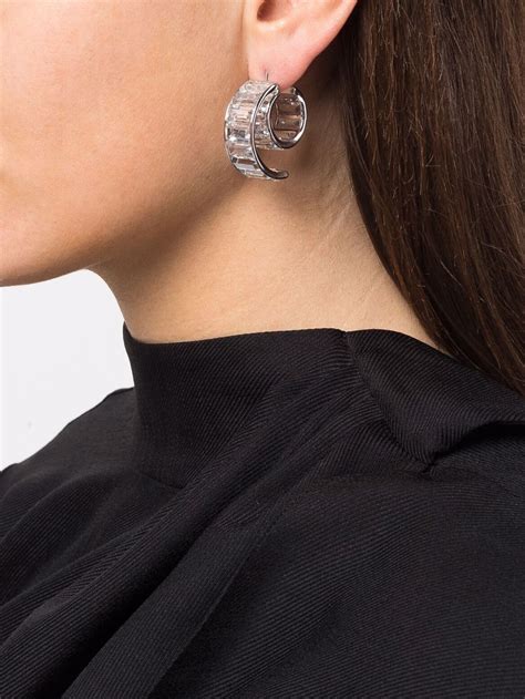 Swarovski Matrix Crystal Embellished Earrings Farfetch