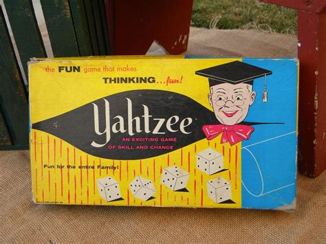 1950s Yahtzee Vintage Board Game 1799 Via Etsy Vintage Board