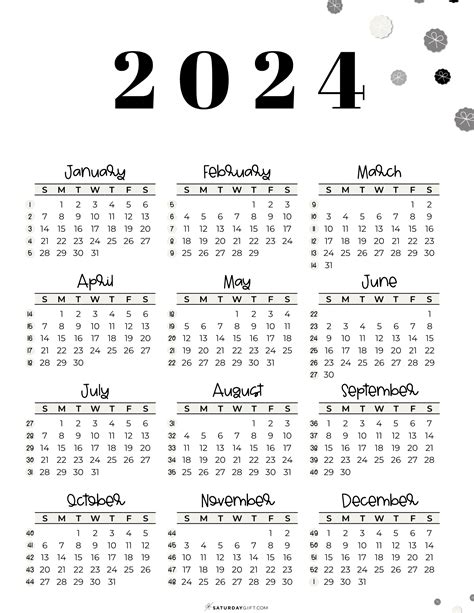 Leap Year 2024 Calendar Blank 2024 Calendar
