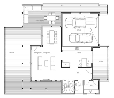 All of these house plans. Modern House Plan with very large balcony. House Plan