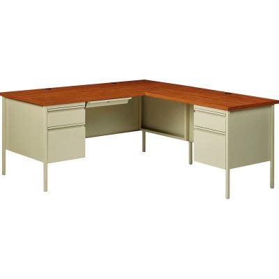 Hirsh industries llc iron horse storage cabinet. Hirsh Industries® Steel Desk - L Shape w/Right Return - 66 ...