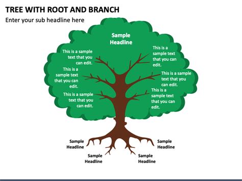 Tree With Root And Branch Powerpoint Template Ppt Slides